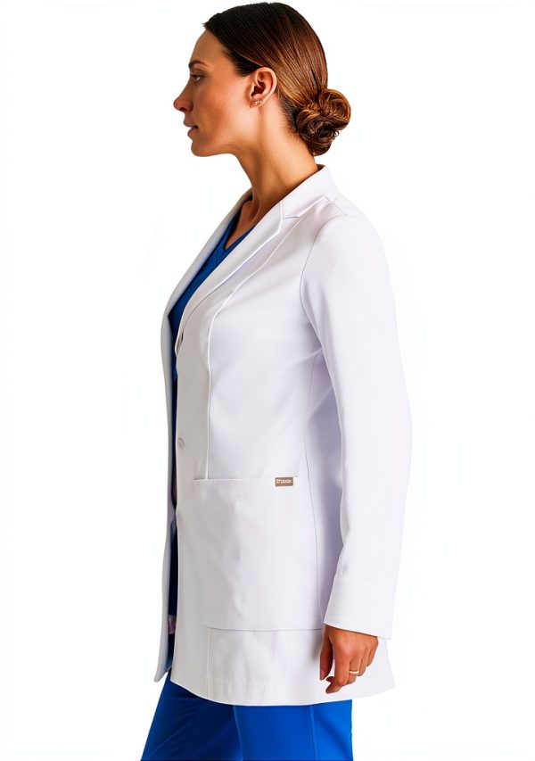 Barco Women's White Lab Coat BRC961 X-Large 3-Pocket Design-2