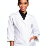 Women's Lab Coat Cherokee Scrubs 1470A White Classic Fit-0