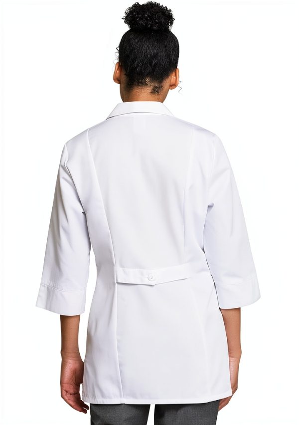 Women's Lab Coat Cherokee Scrubs 1470A White Classic Fit-3