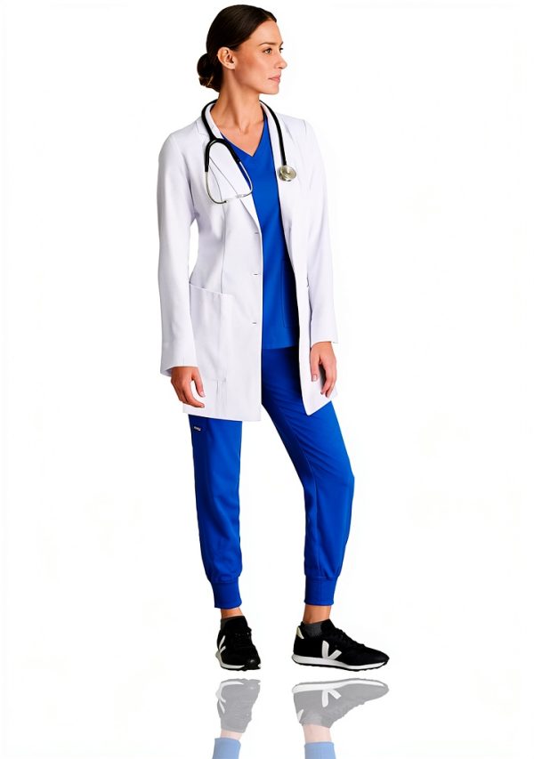 Barco Women's White Lab Coat BRC961 X-Large 3-Pocket Design-3