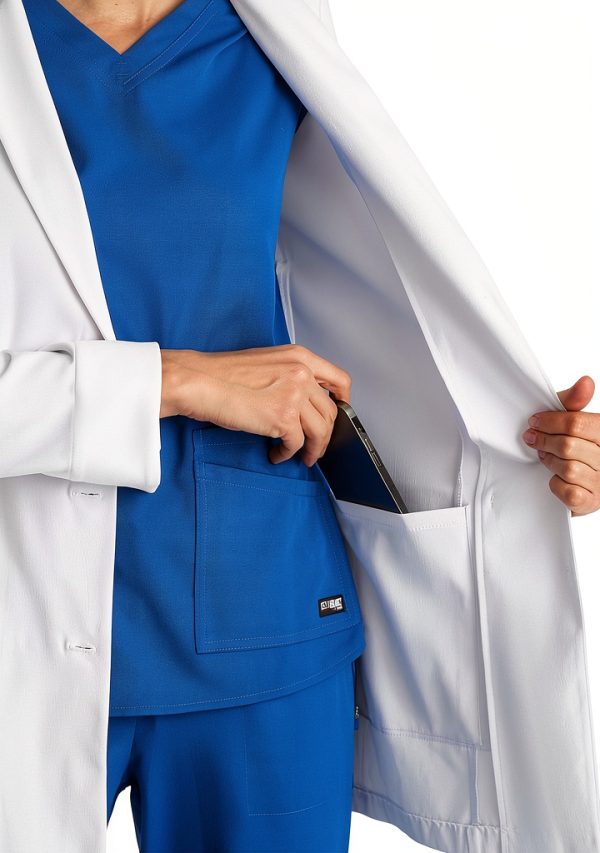 Barco Women's White Lab Coat BRC961 X-Large 3-Pocket Design-4
