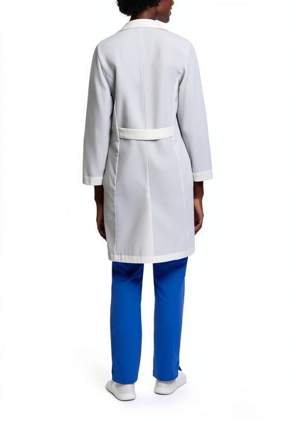 Women's Lab Coat Landau Relaxed Fit 5-Pocket Model 3153 White-2