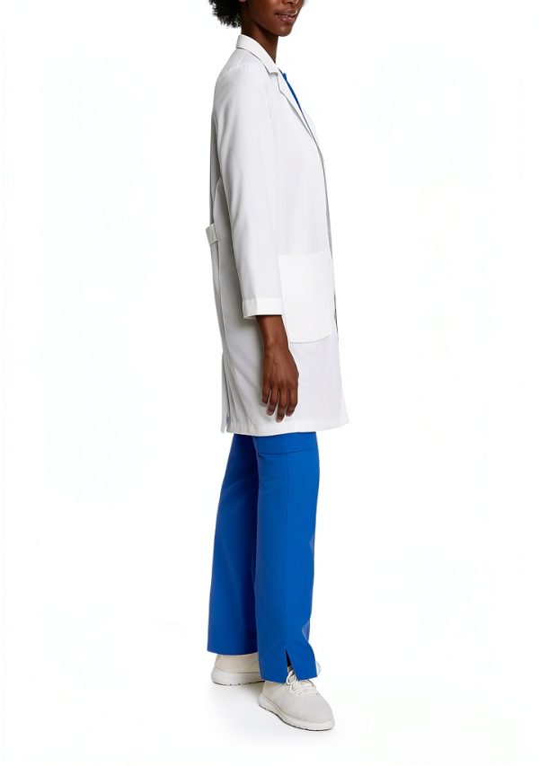 Women's Lab Coat Landau Relaxed Fit 5-Pocket Model 3153 White-1