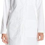 WonderWink Women's Wonderlab Long Lab Coat White Premium Blend Sizes-0