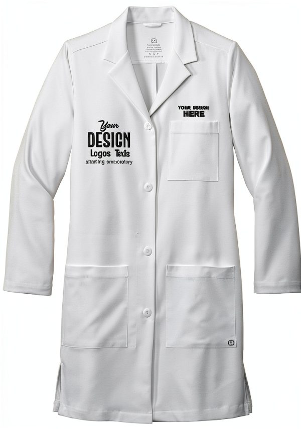 Custom Women Lab Coat WW4172 White Ink Stitch Embroidered Logo-0
