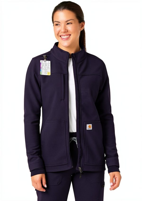 Carhartt Women Scrubs C81023 Modern Fit Bonded Fleece Jacket-2