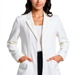 Professional White Lab Coat Long Sleeve – Premium Fabric Tailored Fit-0