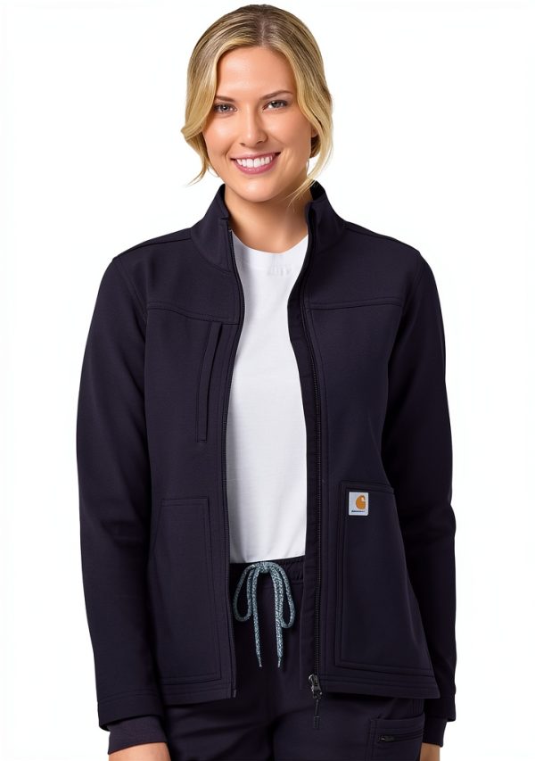 Carhartt Women Scrubs C81023 Modern Fit Bonded Fleece Jacket-0