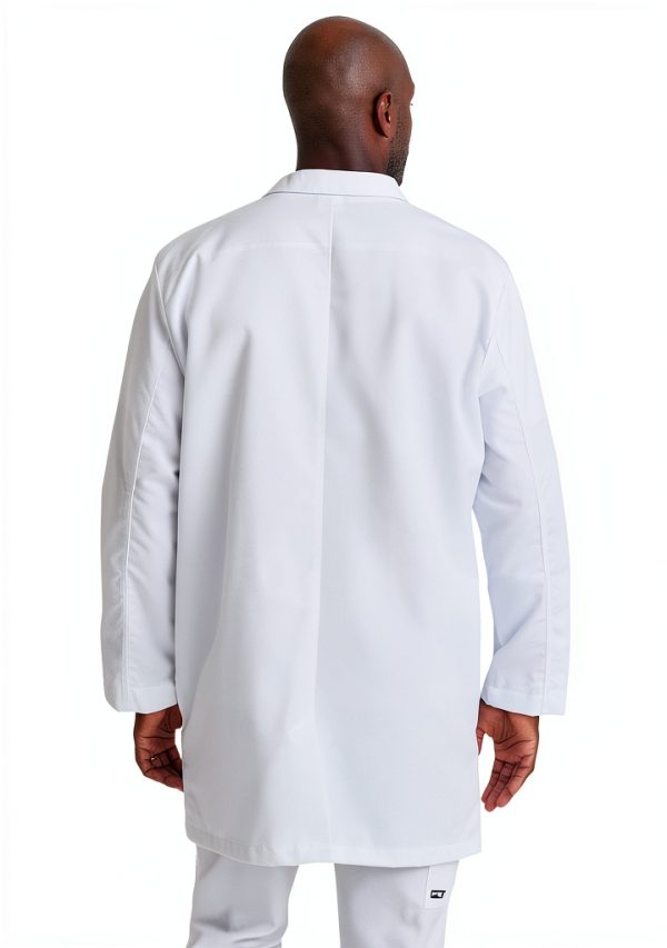 Grey's Anatomy Men's 5 Pocket 37" White Lab Coat Modern Fit-1