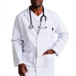 Grey's Anatomy Men's 5 Pocket 37" White Lab Coat Modern Fit-0