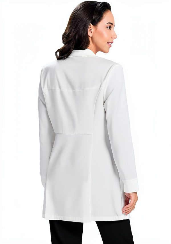 Professional White Lab Coat Long Sleeve – Premium Fabric Tailored Fit-1