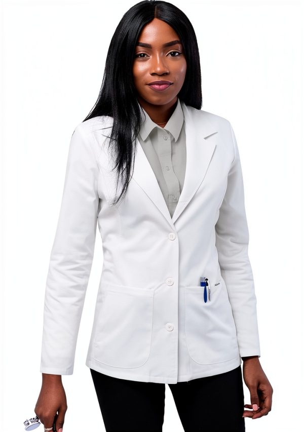 Adar Universal Lab Coats Women Tailored 28" Consultation White-0