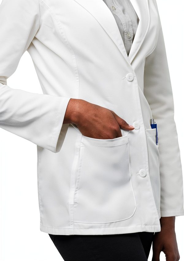 Adar Universal Lab Coats Women Tailored 28" Consultation White-4