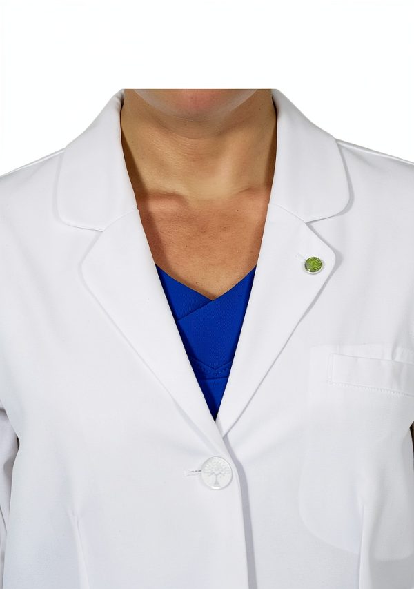 Healing Hands Lab Coat For Woman White Coat Fiona with 4 Pockets, Fluid Barrier, Easy Care, and 360° Stretch Fabric 5101-4