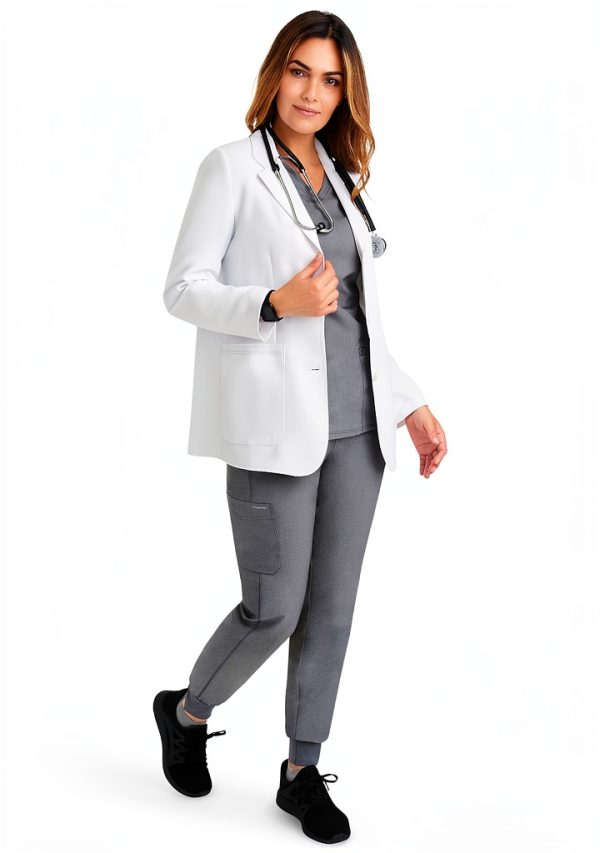 Healing Hands Women's Lab Coat 5160 with 4 Pockets Stretch Fabric-2