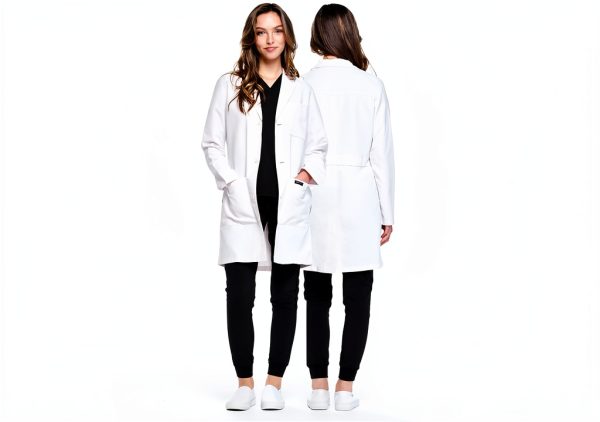 Dagacci Medical Uniform Lab Coat White Unisex 35" Size XS-2XL-3