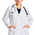 Healing Hands Lab Coat For Woman White Coat Fiona with 4 Pockets, Fluid Barrier, Easy Care, and 360° Stretch Fabric 5101-0