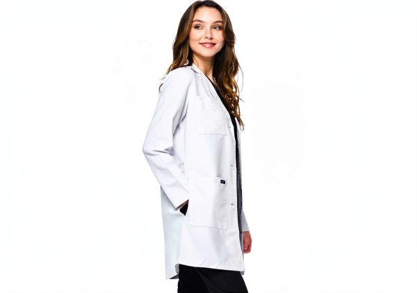 Dagacci Medical Uniform Lab Coat White Unisex 35" Size XS-2XL-2